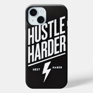 Funda Para iPhone 15 Negro negrita de barrido motivador