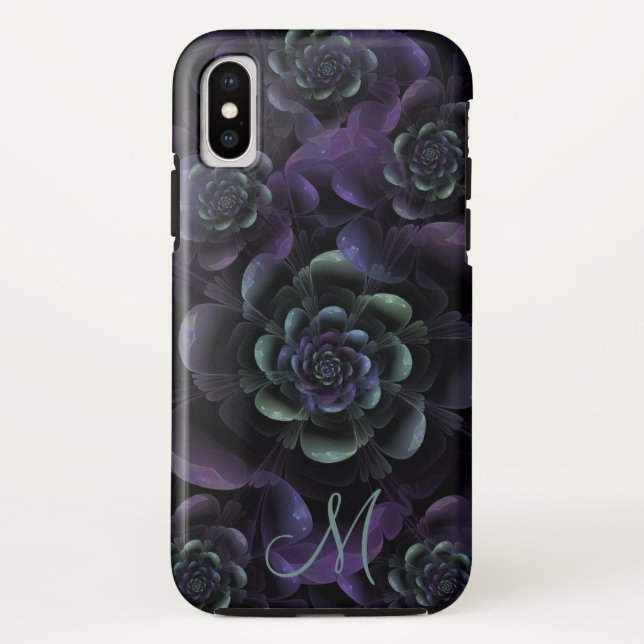 Funda De Case-Mate Para iPhone Negro púrpura verde azulado de la lavanda del (Reverso)
