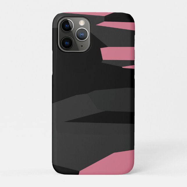 Funda De Case-Mate Para iPhone Negro rosa y gris (Reverso)