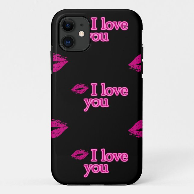 Funda De Case-Mate Para iPhone negro te amo (Reverso)