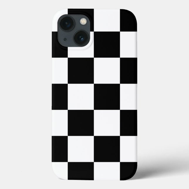 Funda De Case-Mate Para iPhone Negro y blanco controlado (Reverso)