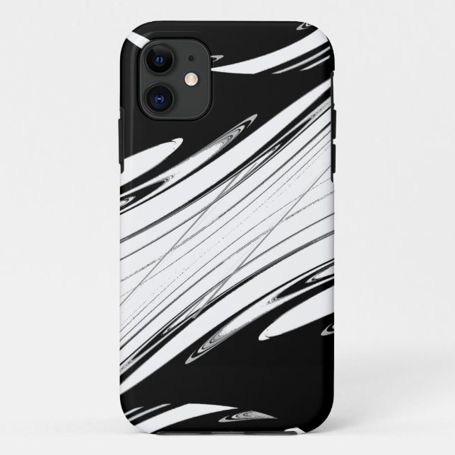 Funda De Case-Mate Para iPhone Negro y Blanco Moderno (Reverso)