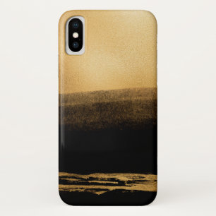 Funda Para iPhone X Negro y movimiento del cepillo del Relieve