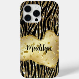 Funda Para iPhone 15 Pro Max Negro y oro