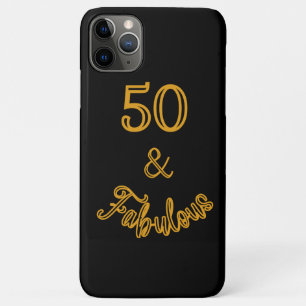 Funda Para iPhone 11 Pro Max Negro y oro 50 y fabuloso