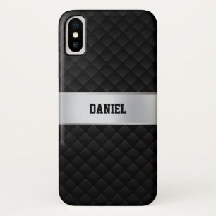 Funda Para iPhone X Negro y plata