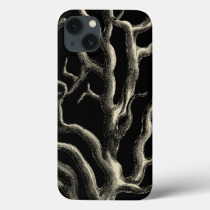 Funda Para iPhone 13 Negro y Tan Coral