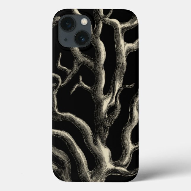 Funda De Case-Mate Para iPhone Negro y Tan Coral (Reverso)