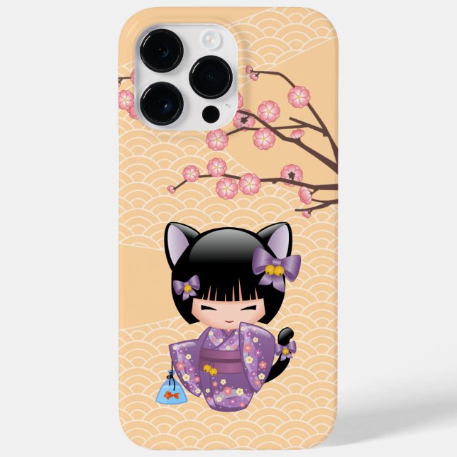 Funda De Case-Mate Para iPhone Neko Kokeshi Doll - Chica Geisha (Reverso)