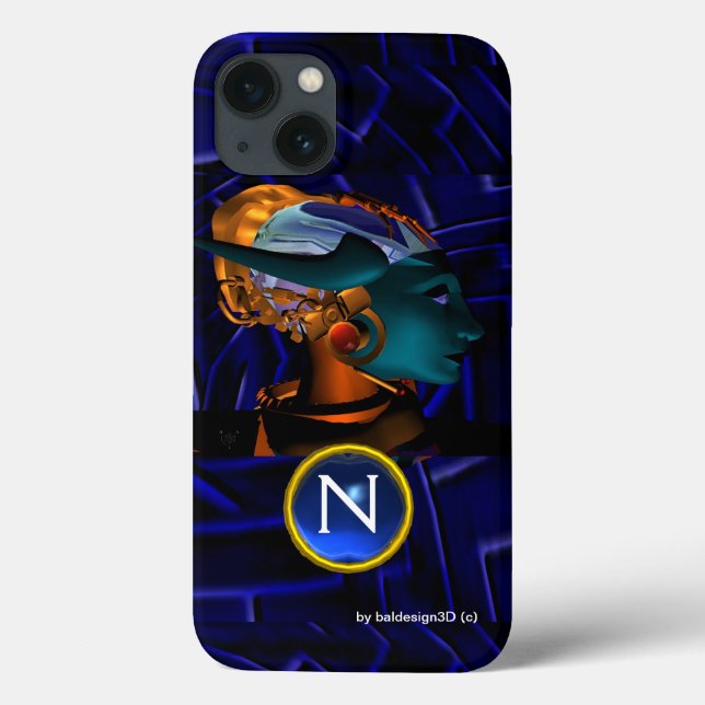 Funda De Case-Mate Para iPhone NEMES /HYPER ANDROID,Monograma de ciencia ficción  (Reverso)