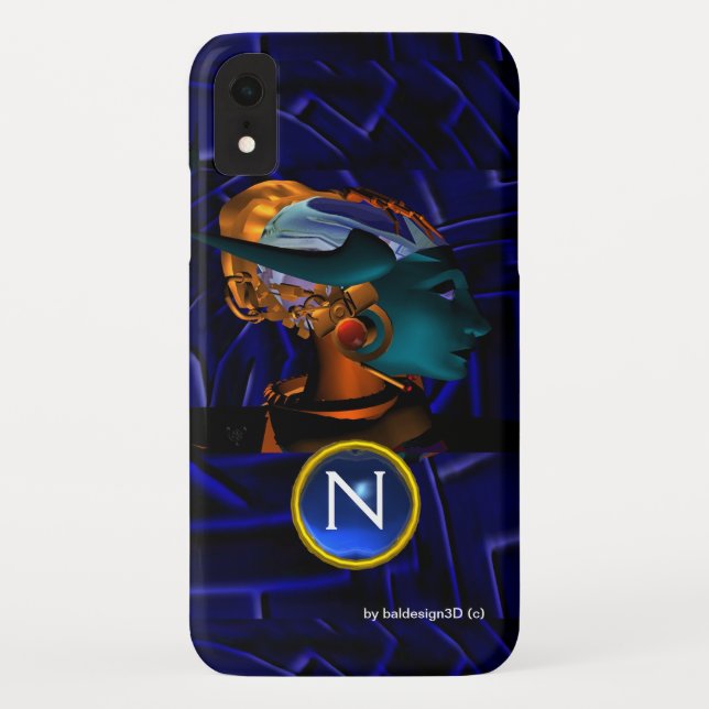 Funda De Case-Mate Para iPhone NEMES /HYPER ANDROID,Monograma de ciencia ficción  (Reverso)