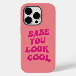 Funda Para iPhone 14 Pro De Case-Mate nena, te ves genial guion rosa italiano moderno