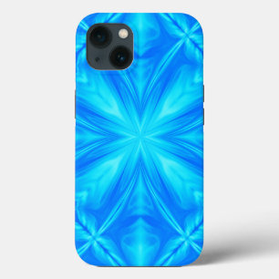 Funda Para iPhone 13 Neon Blue Turquoise Psychedelic Cloudy Resumen