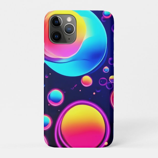 Funda De Case-Mate Para iPhone Neon Bubble Universe (Reverso)