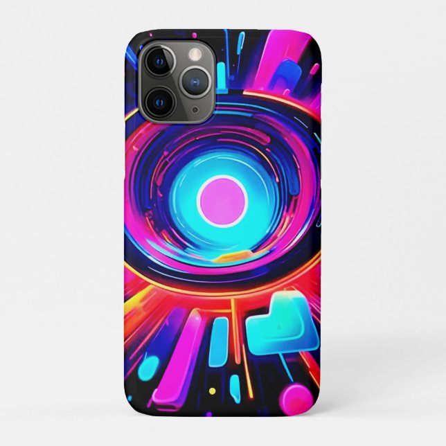 Funda De Case-Mate Para iPhone Neon Burst: energía abstracta (Reverso)