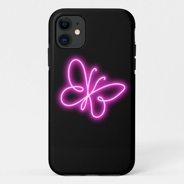 Funda De Case-Mate Para iPhone Neon butterfly (Reverso)