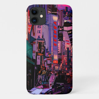 Funda Para iPhone 11 Neon Cyberpunk Metropolis