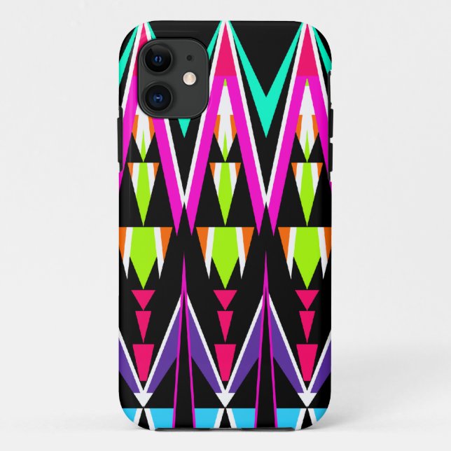 Funda De Case-Mate Para iPhone Neón del estallido tribal (Reverso)