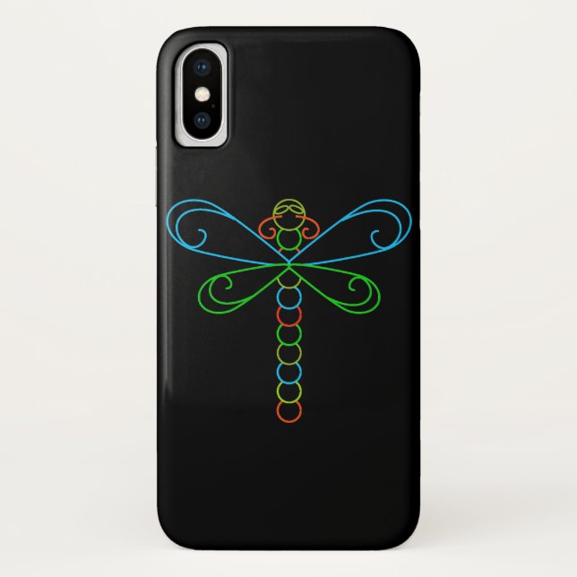 Funda De Case-Mate Para iPhone Neon Dragonfly (Reverso)