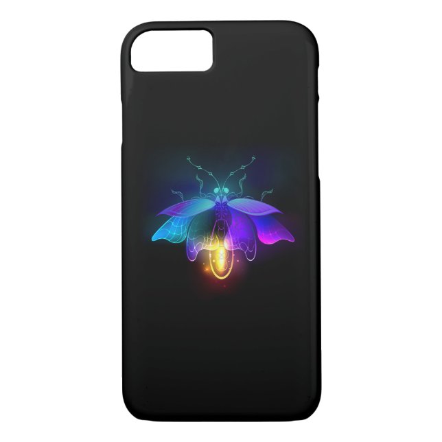 Funda De Case-Mate Para iPhone Neon Firefly en negro (Reverso)