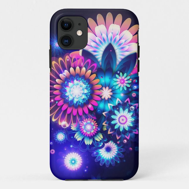 Funda De Case-Mate Para iPhone Neon Flowers (Reverso)