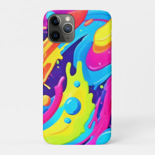 Funda Para iPhone 11 Pro Neon Fluid Art