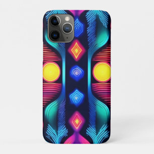 Funda Para iPhone 11 Pro Neon Geometric Mandala Art