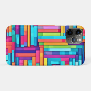 Funda Para iPhone 11 Pro Neon Grid - Mosaico Abstracto Colorido