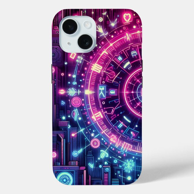 Funda De Case-Mate Para iPhone Neon Metropolis (Reverso )