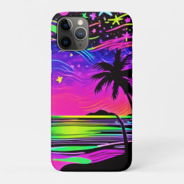 Funda Para iPhone 11 Pro Neon Night Beachscape