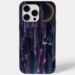 Funda Para iPhone 15 Pro Max Neon Nights Cityscape Glow