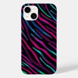 Funda Para iPhone 14 De Case-Mate Neon-Noir de cebra silvestre