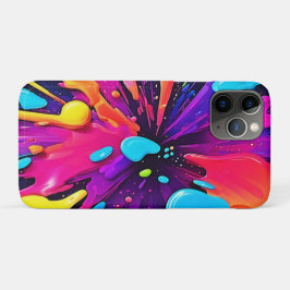 Funda Para iPhone 11 Pro Neon Paint Burst Art