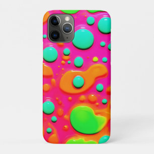 Funda Para iPhone 11 Pro Neon Pintando Arte De Burbujas