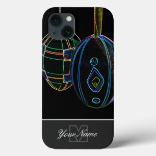 Funda Para iPhone 13 Neon-Pop-Art Feliz Huevos de Pascua con Monograma!