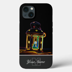 Funda Para iPhone 13 Neon-Pop-Art la luz romántica de las velas con Mon