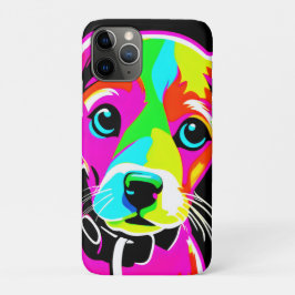 Funda Para iPhone 11 Pro Neon Puppy Pop Art