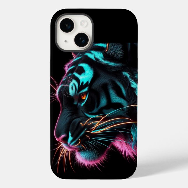 Funda De Case-Mate Para iPhone Neon Tiger Design Phone Estuche/Funda para iPhone  (Reverso )