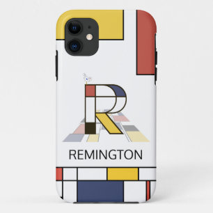 Funda Para iPhone 11 Neoplasticismo exclusivo Monograma Art. Letra R