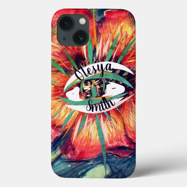 Funda De Case-Mate Para iPhone Nepal Cinquefoil Flor Ojo y nombre (Reverso)