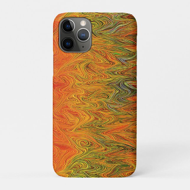Funda De Case-Mate Para iPhone "Neural Firestorm" Resumen Naranja amarillo (Reverso)