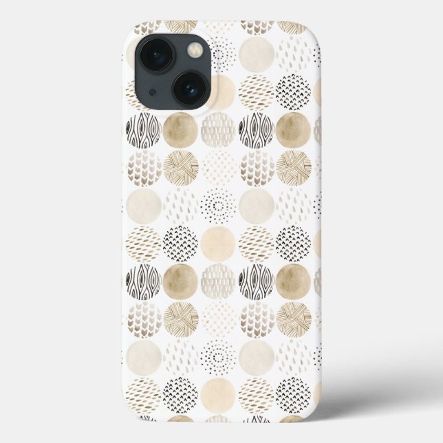 Funda De Case-Mate Para iPhone Neutral Abstract Circle Pattern (Reverso)