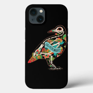 Funda Para iPhone 13 Nevermore Sugar Skull Raven