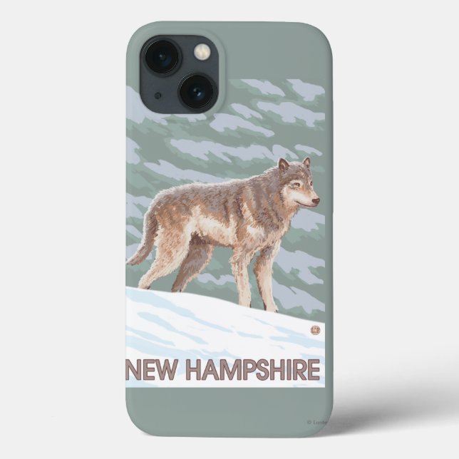 Funda De Case-Mate Para iPhone New HampshireWolf Scene (Reverso)