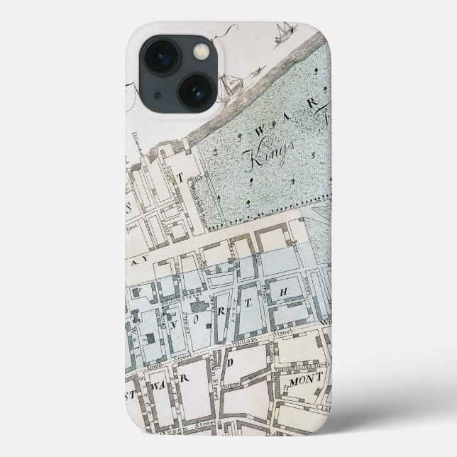 Funda De Case-Mate Para iPhone New York City Map, 1728 (Reverso)