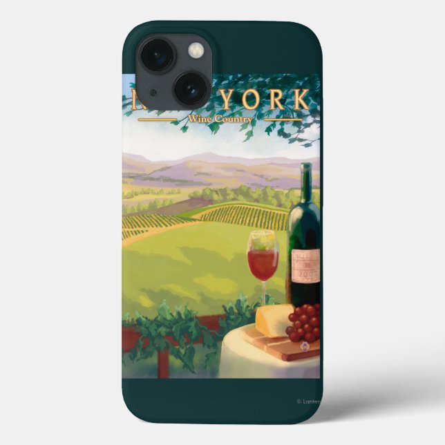 Funda De Case-Mate Para iPhone New YorkWine Country Scene (Reverso)