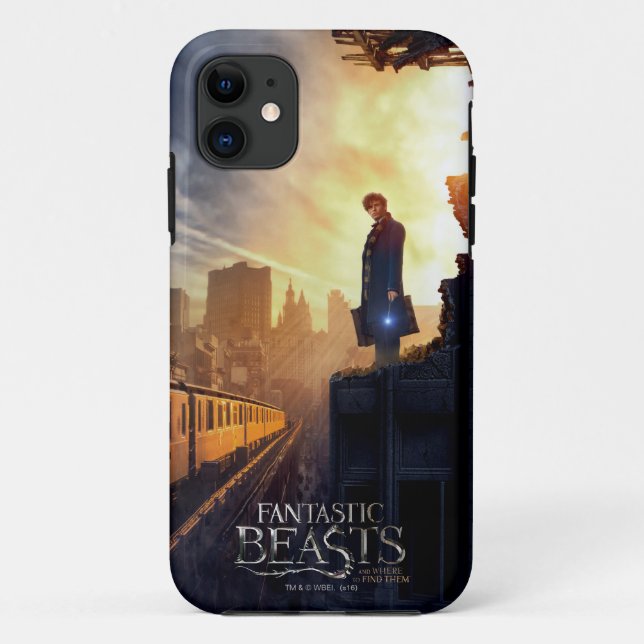 Funda De Case-Mate Para iPhone NEWT SCAMANDER™ en edificio destruido (Reverso)