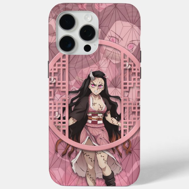 Funda De Case-Mate Para iPhone Nezuko Kamado Oni (Reverso )