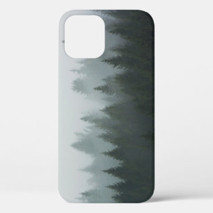Funda Para iPhone 12 Niebla otoñal del bosque de montaña Misty