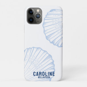 Funda Para iPhone 11 Pro Nieta costera azul náutico concha marina